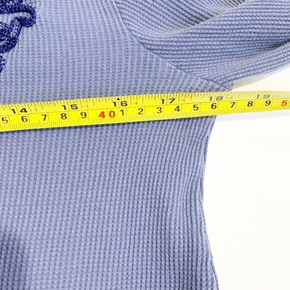 🌷Sale Soft Surroundings Angel Wings Embroidered Waffle Knit Top Size Small - Picture 15 of 16